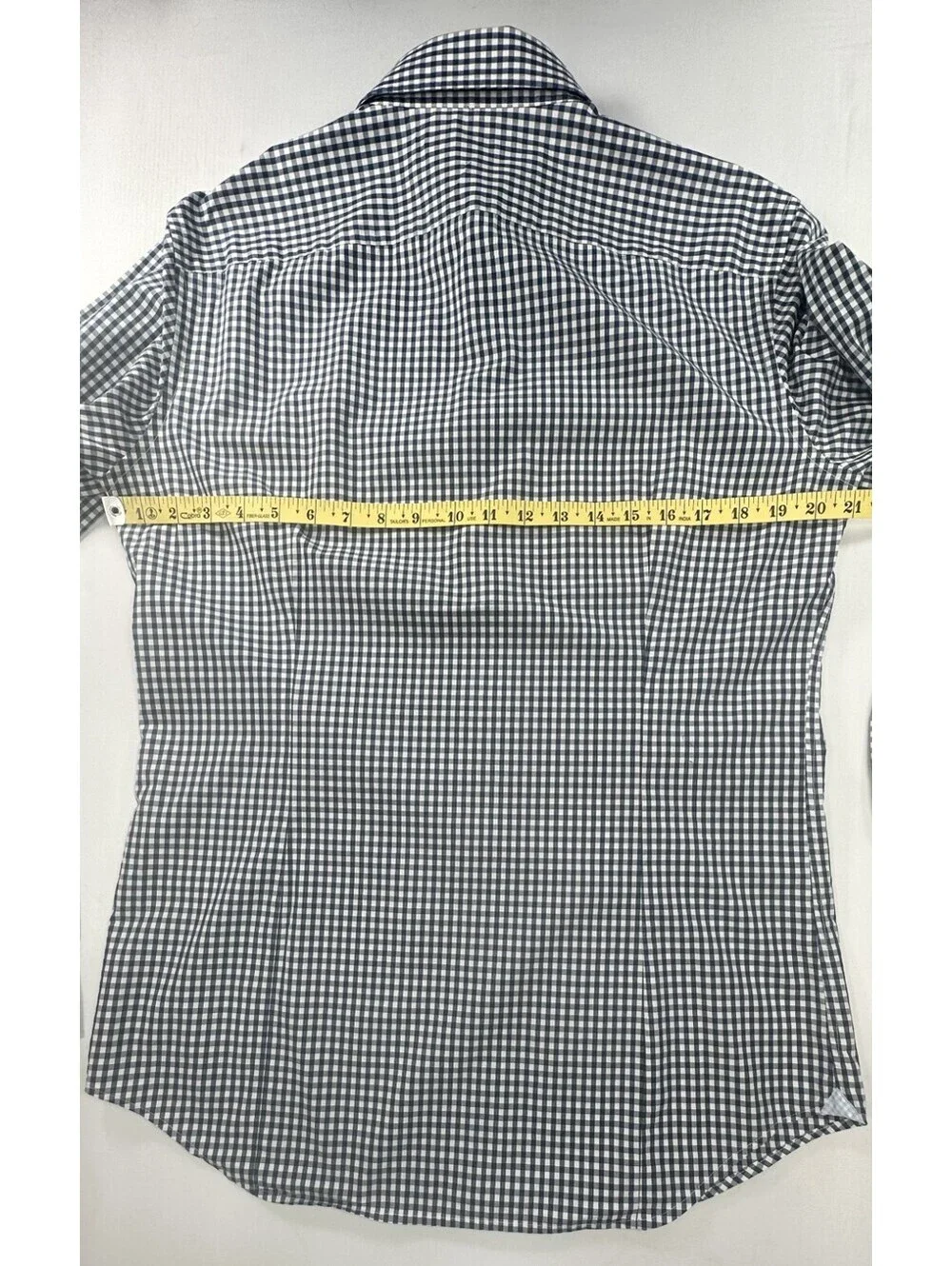 Banana Republic Grant Fit Check Cotton Button Up Blue Mens M